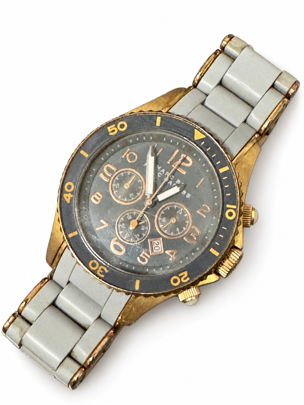 Marc by Marc Jacobs Gold-Tone Watch with Light Gray Bracelet